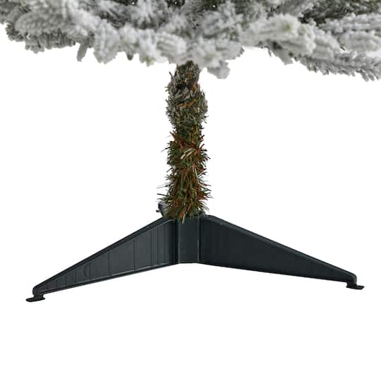 3ft. Pre-Lit Flocked Fraser Fir Artificial Christmas Tree with Warm White LED Lights